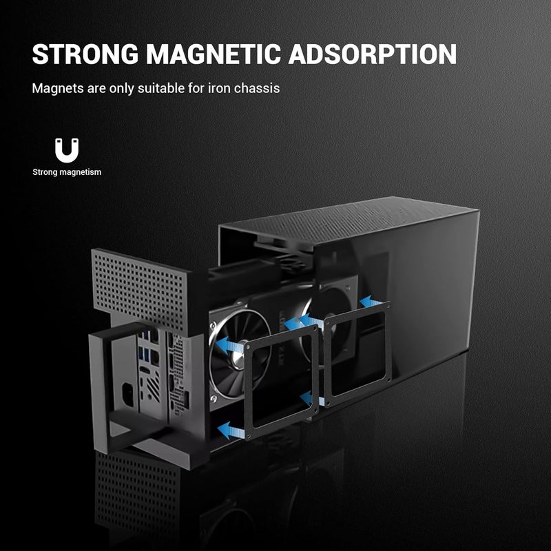 YIMATEECO Dust Filter PC 90mm for Computer Cooler/PSU/Routers Nylon 80 Mesh, Magnetic Frame PC Fan Dust Mesh Cooler Filter Dustproof Computer Fan Grills (Nylon, 90 * 90mm, 5pcs, Black) - Image 5